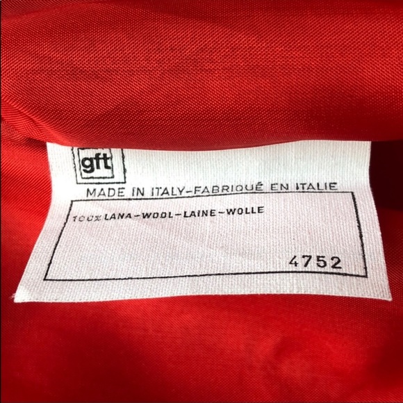 🍒Vintage Valentino🍒 100% Lana-Wool Red & Navy - Picture 4 of 7